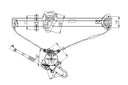 TechPro HO1350122 Window Regulator - Front Left