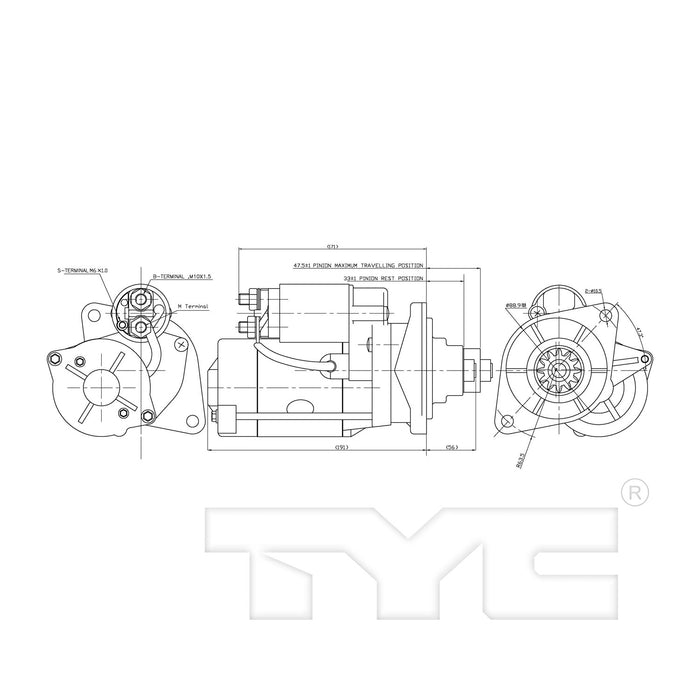 TYC 1-06669 Starter Motor