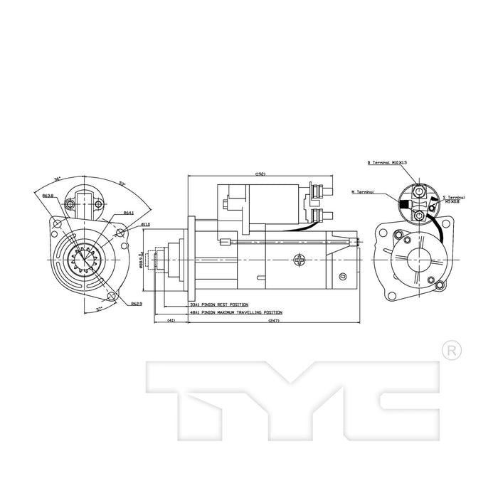 TYC 1-17578 Starter Motor