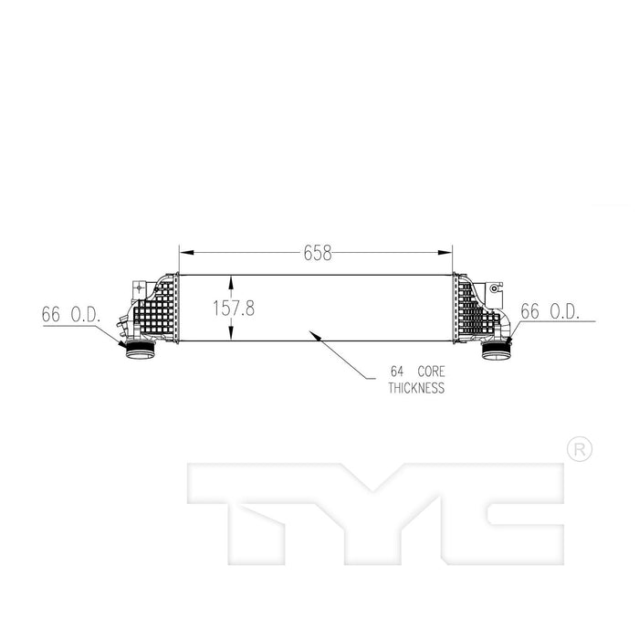 TYC 18085 Turbocharger Intercooler