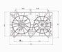 TYC 620690 Dual Radiator and Condenser Fan Assembly
