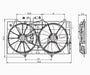 TYC 621300 Dual Radiator and Condenser Fan Assembly