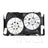 TYC 621320 Dual Radiator and Condenser Fan Assembly