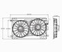 TYC 621570 Dual Radiator and Condenser Fan Assembly