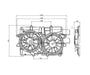 TYC 622180 Dual Radiator and Condenser Fan Assembly