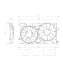 TYC 622790 Dual Radiator and Condenser Fan Assembly