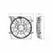 TYC 623110 Dual Radiator and Condenser Fan Assembly