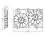 TYC 623460 Dual Radiator and Condenser Fan Assembly