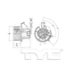 TYC 700277 HVAC Blower Motor - Front