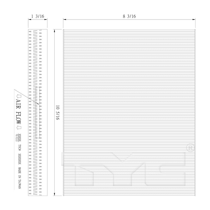 TYC 800159P Cabin Air Filter