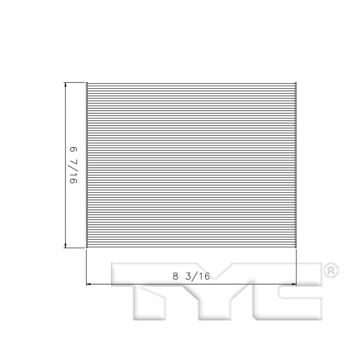 TYC 800199P Cabin Air Filter