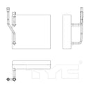 TYC 97152 A/C Evaporator Core - Front