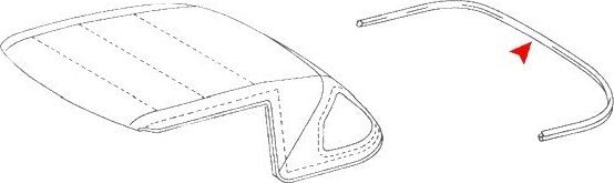 URO 1077710098 Convertible / Hard Top Seal - Rear