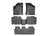 WeatherTech DigitalFit Floor Liners for 2012 2011 2010 2009 2008 2007 Hyundai Veracruz [Covers Front & Both Rear Rows, Black] | 44159-1-2-3