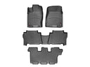 WeatherTech DigitalFit Floor Liners for 2010 2009 Kia Borrego [Covers Front & Both Rear Rows, Black] | 44182-1-2-3