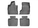 WeatherTech DigitalFit Floor Liners for 2016 2015 2014 Maserati Quattroporte [Covers Front & Rear Row, Black] | 446101-445652