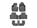WeatherTech DigitalFit Floor Liners for 2022 2021 2020 2019 2018 2017 2016 Volvo XC90 [Covers Front & Both Rear Rows, Black] | 44828-1-2-3