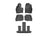 WeatherTech DigitalFit Floor Liners for 2022 2021 2020 Mazda CX-9 [Covers 1st 2nd & 3rd Row, Black] | 44972-1-4-5