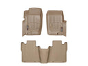 WeatherTech DigitalFit Floor Liners for Explorer/Mountaineer [Covers Front & Rear Row, Tan] | 45006-1-2