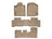 WeatherTech DigitalFit Floor Liners for 2013 2012 2011 2010 2009 2008 2007 Acura MDX [Covers Front & Both Rear Rows, Tan] | 45114-1-2-3