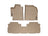 WeatherTech DigitalFit Floor Liners for 2013 2012 2011 2010 2009 2008 Toyota Highlander [Covers Front & Rear Row, Tan] | 45115-1-2