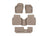 WeatherTech DigitalFit Floor Liners for 2021 2020 Volkswagen Tiguan [Covers 1st 2nd & 3rd Row, Tan] | 4515631-45989-3-4