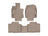 WeatherTech DigitalFit Floor Liners for 2022 2021 2020 Toyota Highlander [Covers Front & Rear Row, Tan] | 451609-1-2