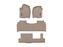WeatherTech DigitalFit Floor Liners for Cadillac/Chevrolet/GMC [Covers 1st 2nd & 3rd Row, Tan] | 451632-1-2-4