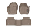 WeatherTech DigitalFit Floor Liners for 2022 2021 Jaguar E-Pace [Covers Front & Rear Row, Tan] | 451686-1-2