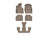 WeatherTech DigitalFit Floor Liners for 2021 Jeep Grand Cherokee L [Covers 1st 2nd & 3rd Row, Tan] | 451696-1-2-3