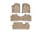 WeatherTech DigitalFit Floor Liners for 2015 2014 2013 2012 2011 2010 2009 Honda Pilot [Covers Front & Both Rear Rows, Tan] | 45174-1-2-3