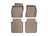 WeatherTech DigitalFit Floor Liners for 2008 2007 2006 2005 2004 Audi A8 Quattro [Covers Front & Rear Row, Tan] | 45220-1-3