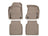 WeatherTech DigitalFit Floor Liners for 2018 2017 2016 2015 2014 2013 2012 2011 Audi A8 Quattro [Covers Front & Rear Row, Tan] | 45420-1-2