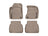 WeatherTech DigitalFit Floor Liners for A8 Quattro/S8 [Covers Front & Rear Row, Tan] | 454201-457202