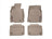 WeatherTech DigitalFit Floor Liners for 2017 2016 2015 2014 2013 Lexus LS460 [Covers Front & Rear Row, Tan] | 45514-1-2