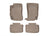 WeatherTech DigitalFit Floor Liners for 2009 2008 Cadillac CTS [Covers Front & Rear Row, Tan] | 455191-451492
