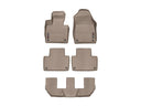 WeatherTech DigitalFit Floor Liners for 2022 2021 2020 2019 2018 2017 2016 Volvo XC90 [Covers Front & Both Rear Rows, Tan] | 45828-1-4-3