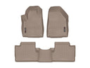 WeatherTech DigitalFit Floor Liners for 2021 2020 2019 Jeep Cherokee [Covers Front & Rear Row, Tan] | 458331-4516232