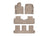 WeatherTech DigitalFit Floor Liners for RX350L/RX450hL [Covers Front & Both Rear Rows, Tan] | 45886-1-2-3