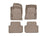 WeatherTech DigitalFit Floor Liners for Audi [Covers Front & Rear Row, Tan] | 459371-459073