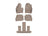 WeatherTech DigitalFit Floor Liners for 2022 2021 2020 Mazda CX-9 [Covers 1st 2nd & 3rd Row, Tan] | 45972-1-4-5