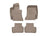 WeatherTech DigitalFit Floor Liners for Mercedes-Benz [Covers Front & Rear Row, Tan] | 459731-459462