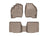 WeatherTech DigitalFit Floor Liners for 2019 2018 2017 Ford Explorer [Covers Front & Rear Row, Tan] | 459811-453594