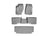 WeatherTech DigitalFit Floor Liners for 2010 2009 2008 2007 2006 Jeep Commander [Covers Front & Both Rear Rows, Gray] | 46013-1-2-3
