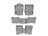 WeatherTech DigitalFit Floor Liners for Mercedes-Benz [Covers Front & Both Rear Rows, Gray] | 46016-1-2-3