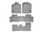 WeatherTech DigitalFit Floor Liners for 2013 2012 2011 2010 2009 2008 2007 Acura MDX [Covers Front & Both Rear Rows, Gray] | 46114-1-2-3
