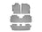 WeatherTech DigitalFit Floor Liners for 2013 2012 2011 2010 2009 2008 Toyota Highlander [Covers Front & Both Rear Rows, Gray] | 46115-1-2-3