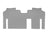 WeatherTech DigitalFit Floor Liners for 2022 2021 Toyota Sienna [Covers Rear (2nd) Row, Gray] | 4616413