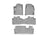 WeatherTech DigitalFit Floor Liners for 2015 2014 2013 2012 2011 2010 2009 Honda Pilot [Covers Front & Both Rear Rows, Gray] | 46174-1-2-3