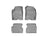 WeatherTech DigitalFit Floor Liners for 2011 2010 2009 2008 Ford Focus [Covers Front & Rear Row, Gray] | 46190-1-2